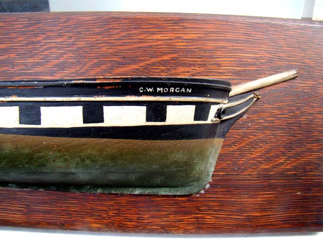 An attractive small half hull model of the New Bedford whaleship "Charles W. Morgan"